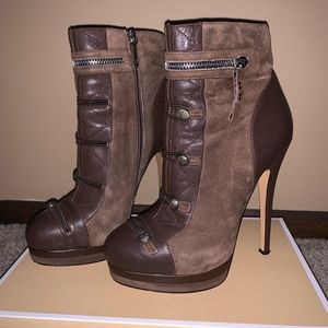 Basconi booties from Italy. High heel with platform